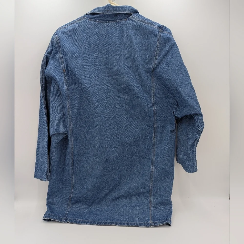 Vintage CMC Women's Denim Blazer Jacket Oversized Coat Small Retro Made In US